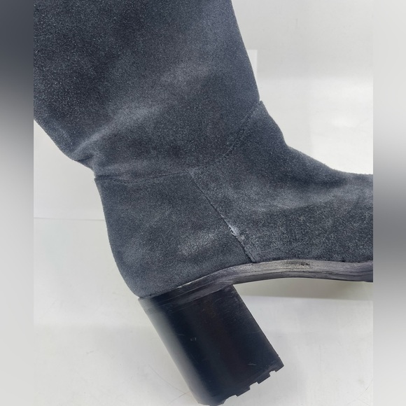 Roberto Festo Blue/ grey suede Heeled Boots made in Italy size 36 - Picture 15 of 16